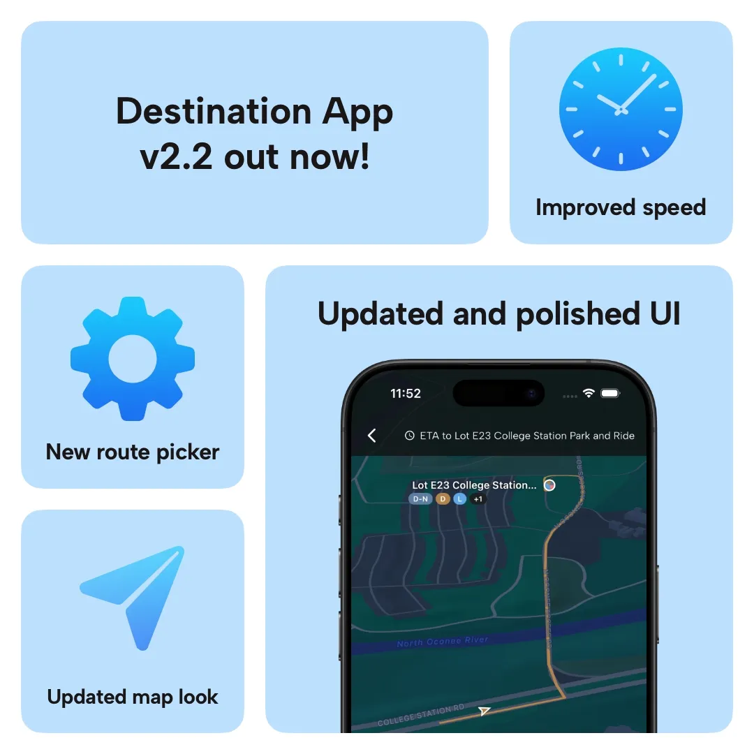 Destination 2.2 - Route Presets & Polished UI