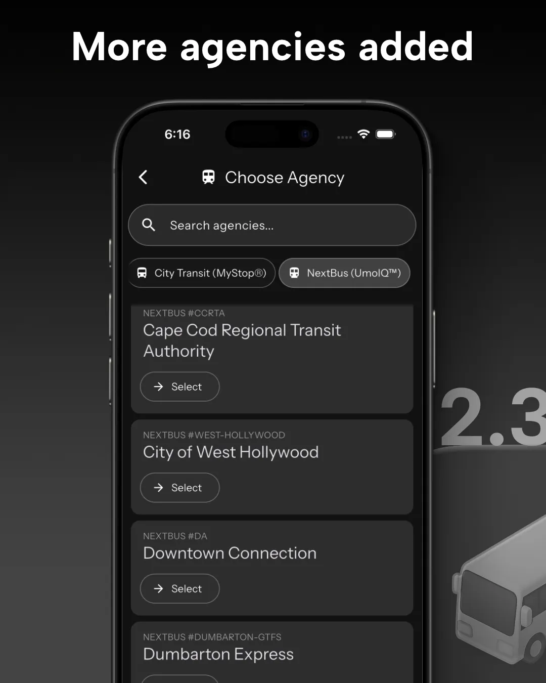 More Agencies Support